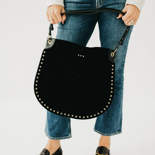 Rosalie Rivet Suede Hobo Bag-Tote Bag-Pretty Simple