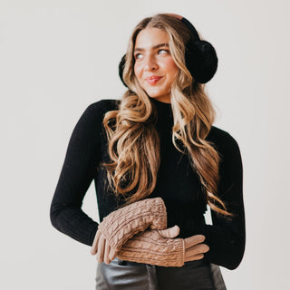 3 in 1 Cable Knit Gloves-Mittens-Pretty Simple