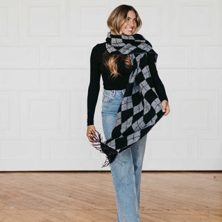 Always Classy Argyle Plaid Scarf-Scarf-Pretty Simple Wholesale