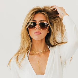 April Aviator Sunglasses-Sunglasses-Pretty Simple