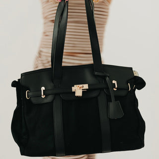 Cadence Canvas and Vegan Leather Tote-Tote Bag-Pretty Simple