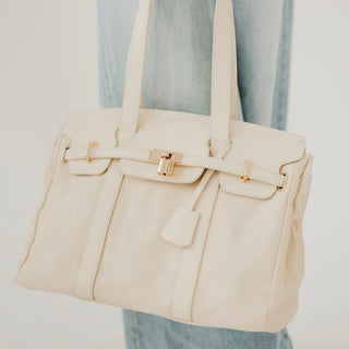 Cadence Canvas and Vegan Leather Tote-Tote Bag-Pretty Simple