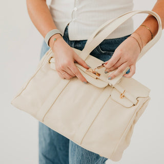 Cadence Canvas and Vegan Leather Tote-Tote Bag-Pretty Simple