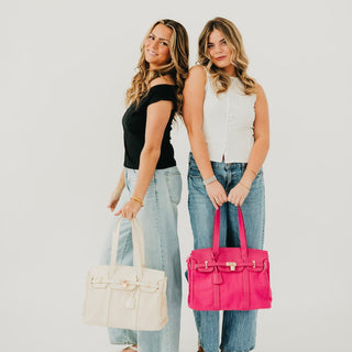 Cadence Canvas and Vegan Leather Tote-Tote Bag-Pretty Simple