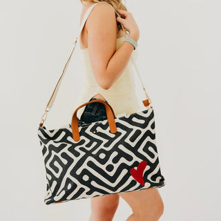 Chelsie Canvas Printed Tote-Tote Bag-Pretty Simple