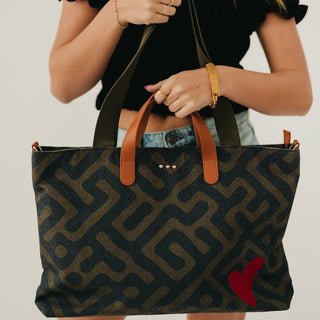 Chelsie Canvas Printed Tote-Tote Bag-Pretty Simple