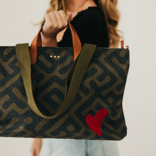 Chelsie Canvas Printed Tote-Tote Bag-Pretty Simple