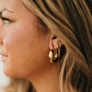 Chunky Geometric Hoops - WATERPROOF