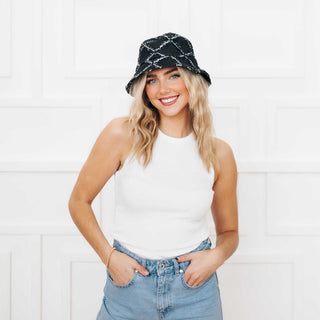 Diamond Print Bucket Hat- Wholesale - Pretty Simple