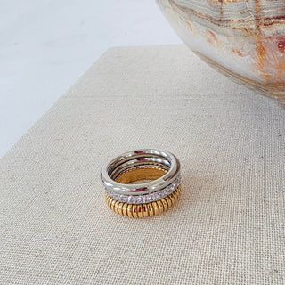 The Element Stack Ring Trio - WATERPROOF-Ring-Pretty Simple