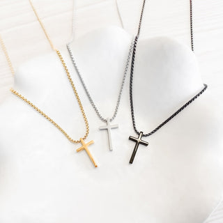 Necklace-Gio L'uomo Mens Colletion Cross Necklace-Pretty Simple