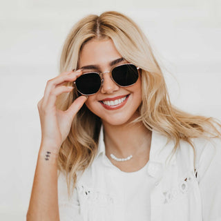 Hailey Hexagon Frame Sunglasses- Wholesale - Pretty Simple