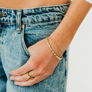 Bracelet-Hearts & Diamonds Hinge Bracelet - WATERPROOF-Pretty Simple