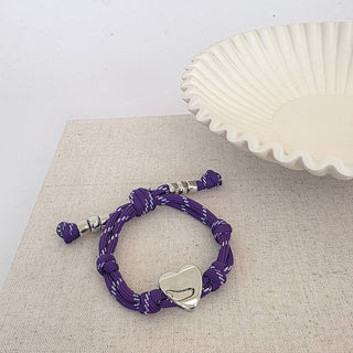 Knotty Cord Heart Bracelet - WATERPROOF-Bracelet-Pretty Simple