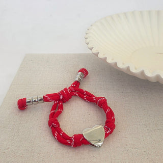 Knotty Cord Heart Bracelet - WATERPROOF-Bracelet-Pretty Simple
