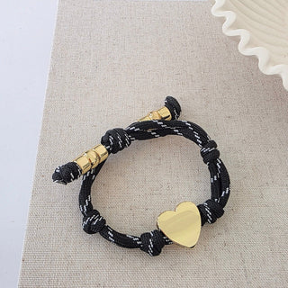 Knotty Cord Heart Bracelet - WATERPROOF-Bracelet-Pretty Simple