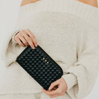 Lenni Large Zip Woven Wallet-Wallet-Pretty Simple