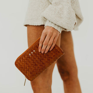 Lenni Large Zip Woven Wallet-Wallet-Pretty Simple