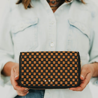 Lenni Large Zip Woven Wallet-Wallet-Pretty Simple