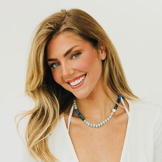 Ombre Semi-Precious Beaded Necklace - WATERPROOF-Necklace-Pretty Simple