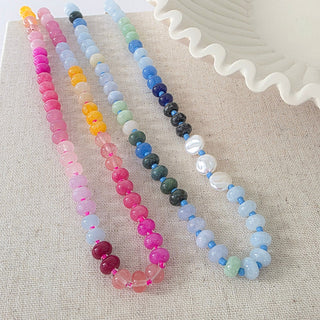 Ombre Semi-Precious Beaded Necklace - WATERPROOF-Necklace-Pretty Simple