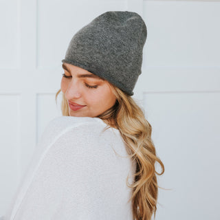 Rolled Edge, Cashmere Beanie Wholesale-Beanie-Pretty Simple