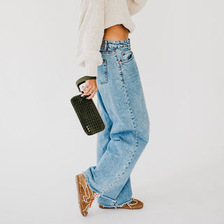 Suede Emma Woven Clutch Wristlet-Wristlet-Pretty Simple