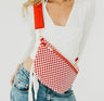 Woven Checkered Cherry Red