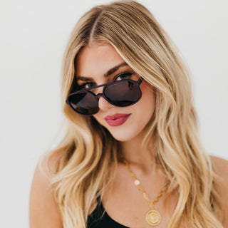 -Amber Aviator Sunglasses-Pretty Simple