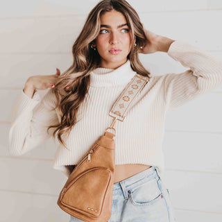 Austin Sling Bag - camel sling crossbody 