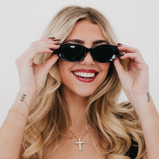 Becky Oval Cat Eye Retro Sunglasses Wholesale-Pretty Simple