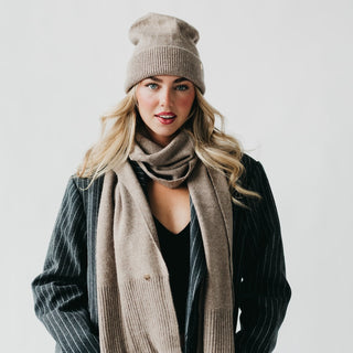 Cassidy Cashmere Wrap and Beanie Duo Wholesale-Scarf-Pretty Simple