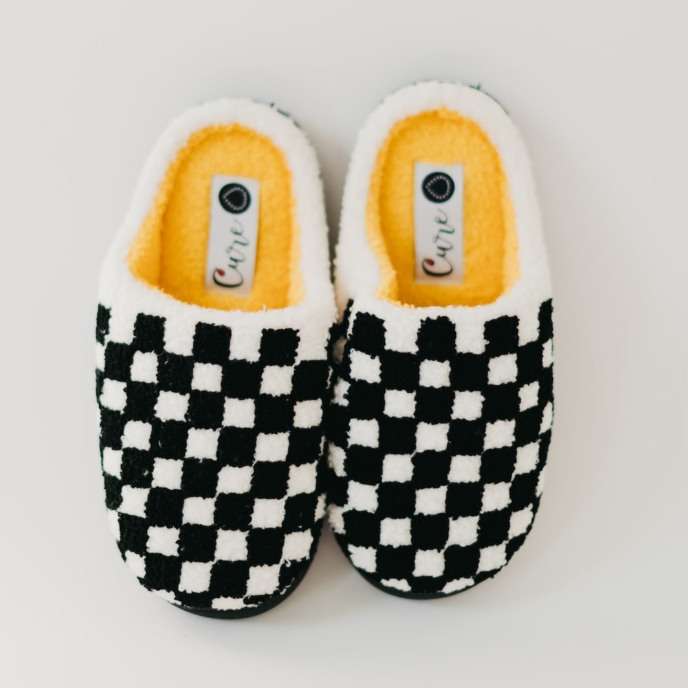 Cure x Beyond Type 1 Checkered Slippers Wholesale-Slippers-Pretty Simple