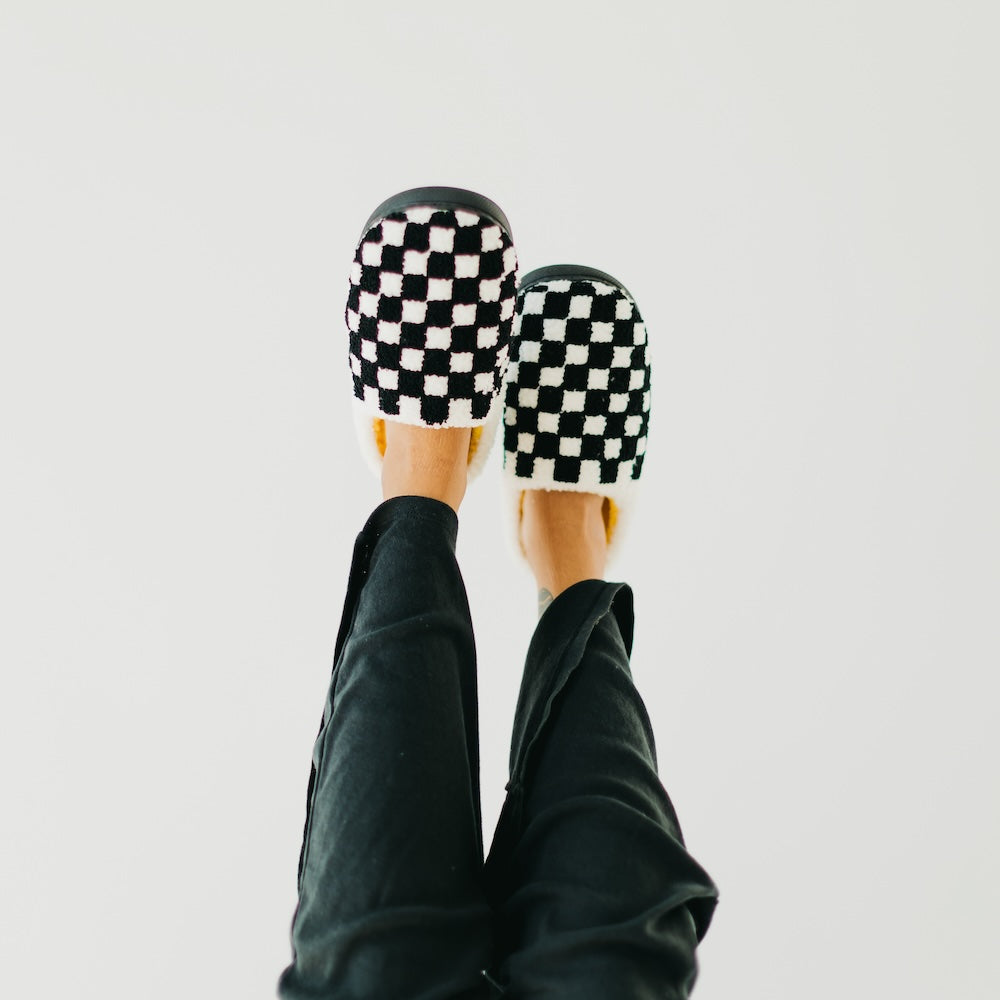 Cure x Beyond Type 1 Checkered Slippers Wholesale-Slippers-Pretty Simple