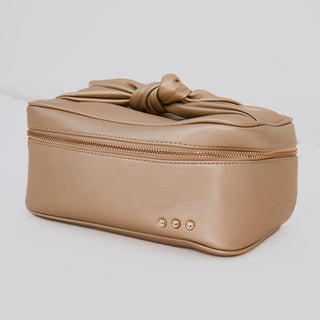 Holiday Gold Madelyn Bow Makeup Bag