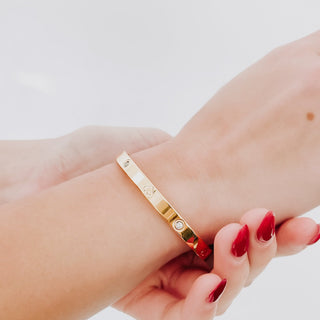 Halo Heart Bangle Bracelet - WATERPROOF-Pretty Simple