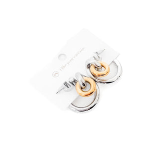 Accessories-Hillary Two Tone Hoops-Pretty Simple