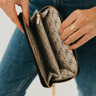 Lenni Large Zip Woven Wallet-Wallet-Pretty Simple
