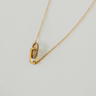 Linked with Diamonds Chain Necklace - WATERPROOF-Necklace-Pretty Simple