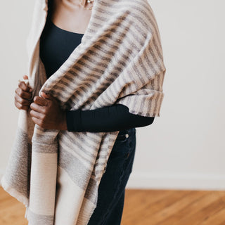 Long Weekend Striped Wrap-Scarf-Pretty Simple