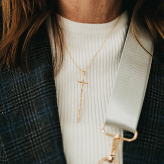 Modern Cross Necklace - WATERPROOF-Necklace-Pretty Simple