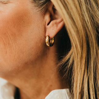 Pops of Sparkle Huggie Hoop - WATERPROOF-Earrings-Pretty Simple