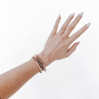 Bracelet-Avary Glass and Metallic Bead Bracelet-Pretty Simple