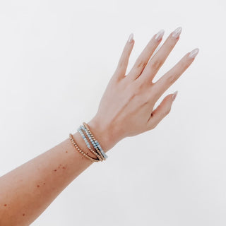 Bracelet-Avary Glass and Metallic Bead Bracelet-Pretty Simple