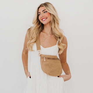 Rachel Raffia Bum Bag-Pretty Simple