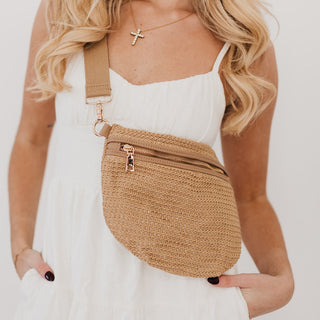 Rachel Raffia Bum Bag-Pretty Simple