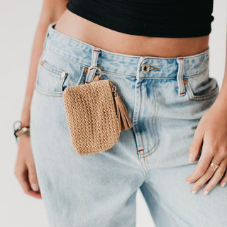 Wallet-River Raffia Clippable Card Holder-Pretty Simple