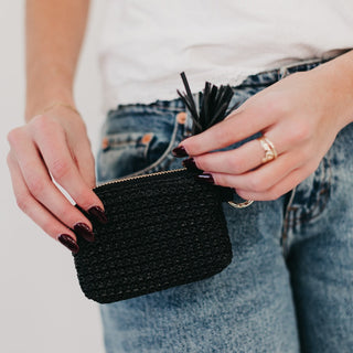 Wallet-River Raffia Clippable Card Holder-Pretty Simple