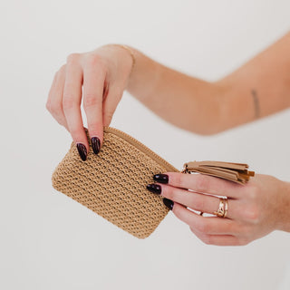 Wallet-River Raffia Clippable Card Holder-Pretty Simple