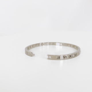 Roman Numeral Buckle Clasp Bangle *WATERPROOF*-Bracelet-Pretty Simple